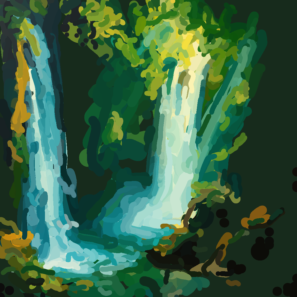 Doodle “waterfall!” by @digitaloil
