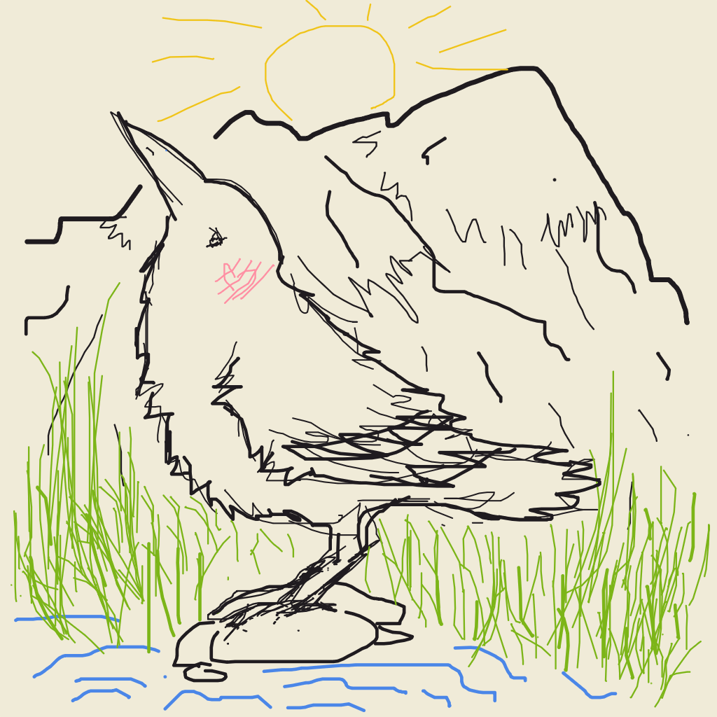 Doodle ““Mountain Bird”” by @Coyotes.Art